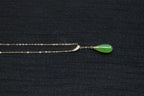 GALET 032 · Willow Green — nephrite jade necklace, detail