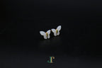 GALET 037 · Suet White — nephrite jade earrings, angled view