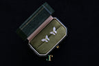 GALET 037 · Suet White — nephrite jade earrings, in the box