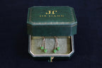 GALET 038 · Willow Green — nephrite jade earrings, in the box