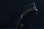 GALET 039 · Golden Green — nephrite jade necklace, side view