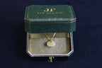 GALET 039 · Golden Green — nephrite jade necklace, in the box