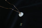 GALET 040 · Suet White — nephrite jade necklace, detail