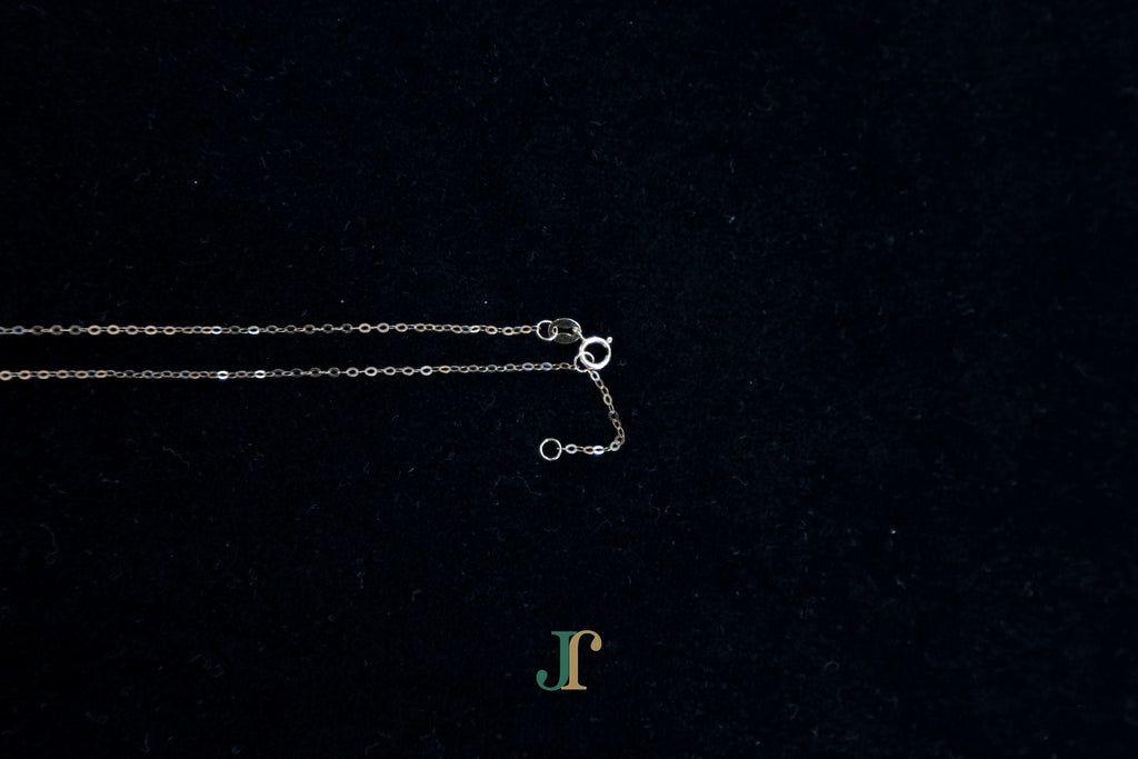 GALET 041 · Willow Green — nephrite jade necklace, clasp and extender