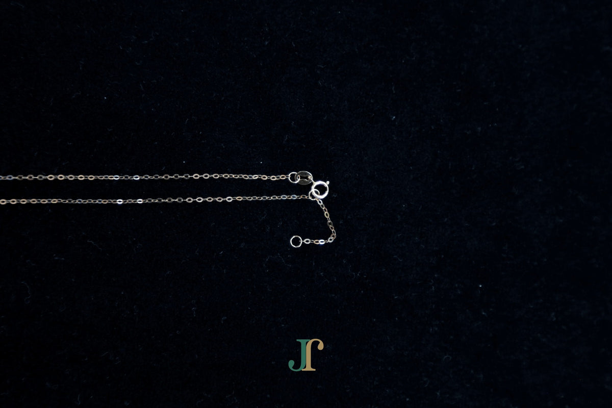 GALET 041 · Willow Green — nephrite jade necklace, clasp and extender