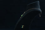 GALET 041 · Willow Green — nephrite jade necklace, side view