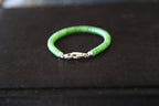 PASTILLE Disc 6×3.5 · Willow Green — nephrite jade pastille bracelet, metal detail