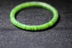 PASTILLE Disc 6×3 · Willow Green 1 — nephrite jade pastille bracelet, detail