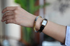 PASTILLE Disc 6×3.8 · Multi-Colour — nephrite jade pastille bracelet, on the wrist, alternate view