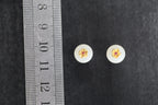 PASTILLE Fleur 9.5 · Suet White — nephrite jade earrings, size reference
