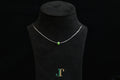 PASTILLE Pure 6×3 · Willow Green — nephrite jade pastille necklace, on a display bust