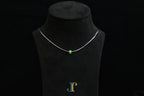 PASTILLE Pure 6×3 · Willow Green — nephrite jade pastille necklace, on a display bust
