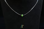 PASTILLE Pure 6×3 · Willow Green — nephrite jade pastille necklace, detail