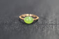 PILLAR Bean 7×7.9 · Willow Green — nephrite jade ring, front