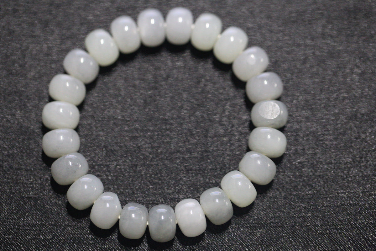 PILLAR Pill 12×9 · Ink Wash — nephrite jade cylinder bracelet, front