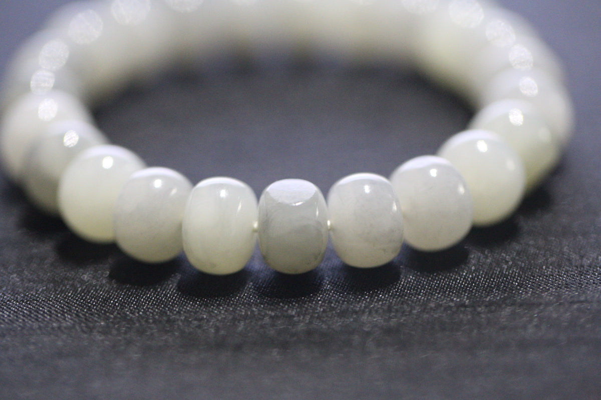PILLAR Pill 12×9 · Ink Wash — nephrite jade cylinder bracelet, detail