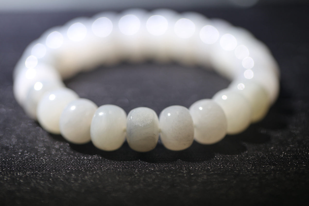 PILLAR Pill 12×9 · Ink Wash — nephrite jade cylinder bracelet, close view