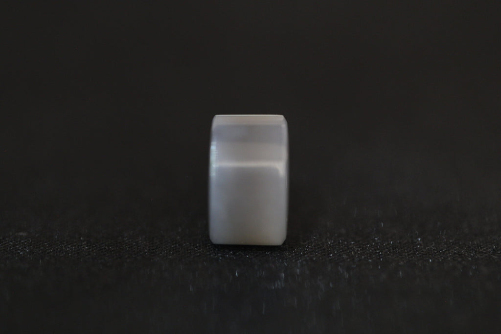PILLAR Pure 15×9 · Smoky Lilac — nephrite jade pendant, front