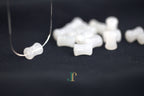 PILLAR Pure 6×12 · Suet White — nephrite jade cylinder necklace, on the chain
