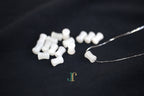 PILLAR Pure 6×12 · Suet White — nephrite jade cylinder necklace, detail