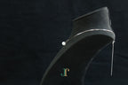 PILLAR Pure 6×12 · Suet White — nephrite jade cylinder necklace, on a display bust, side view