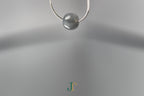 PILLAR Pure 7×6 · Ink Wash — nephrite jade cylinder necklace, hanging
