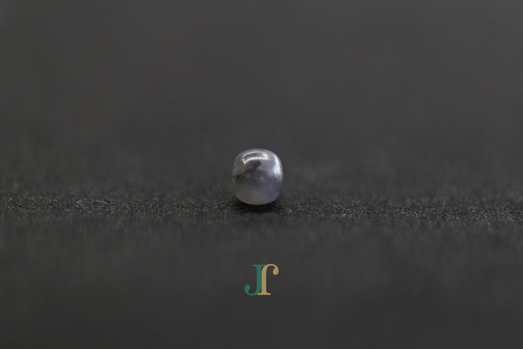 PILLAR Pure 7×6 · Ink Wash — nephrite jade cylinder necklace, close view