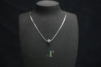 PILLAR Pure 7×6 · Ink Wash — nephrite jade cylinder necklace, on a display bust