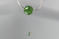 PILLAR Pure 7×6 · Spinach Green — nephrite jade cylinder necklace, hanging