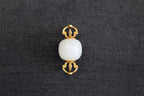 PILLAR Roller 13×14 · Suet White — nephrite jade pendant, front