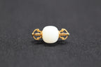 PILLAR Roller 13×14 · Suet White — nephrite jade pendant, side view