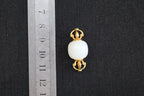 PILLAR Roller 13×14 · Suet White — nephrite jade pendant, size reference