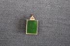 TABULA 003 · Spinach Green — nephrite jade pendant, detail