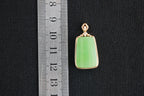 TABULA 004 · Willow Green — nephrite jade pendant, detail