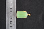 TABULA 004 · Willow Green — nephrite jade pendant, size reference