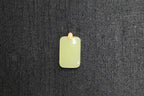 TABULA 009 · Golden Green — nephrite jade pendant, front