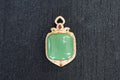 TABULA 014 · Willow Green — nephrite jade pendant, front