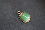 TABULA 014 · Willow Green — nephrite jade pendant, detail