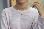 TABULA 015 · Willow Green — nephrite jade necklace, on the model