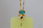 TABULA 017 · Golden Green — nephrite jade pendant, bail detail